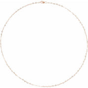 14K Rose 1.9 mm Heart 24" Chain