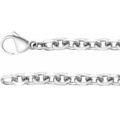 Titanium 5.5 mm Diamond-Cut Cable 18" Chain