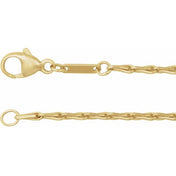 14K Yellow 1.5 mm Barleycorn 20" Chain
