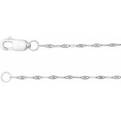 Sterling Silver 1.5 mm Keyhole 18" Chain