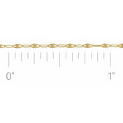 14K Yellow 1.5 mm Keyhole Chain by the Inch