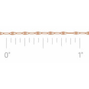 14K Rose 1.5 mm Keyhole Chain by the Inch