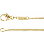 14K Yellow .8 mm Diamond-Cut Curb 18" Chain