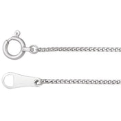 Platinum 1 mm Curb 18" Chain