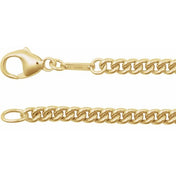 14K Yellow 3.4 mm Curb 20" Chain