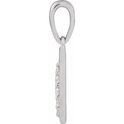 14K White .08 CTW Natural Diamond Initial I 18" Necklace
