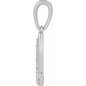 14K White 1/10 CTW Natural Diamond Initial Q 18" Necklace