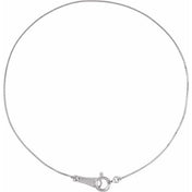 Platinum .5 mm Box 7" Chain