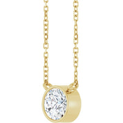 14K Yellow 3/4 CT Lab-Grown Diamond 16-18" Necklace