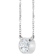 Sterling Silver 3/4 CT Lab-Grown Diamond 16-18" Necklace