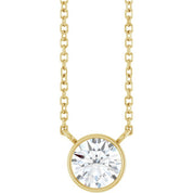 14K Yellow 3/4 CT Lab-Grown Diamond 16-18" Necklace