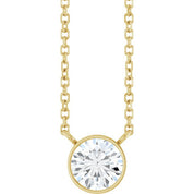14K Yellow 5/8 CT Lab-Grown Diamond 16-18" Necklace