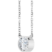 Platinum 5/8 CT Lab-Grown Diamond 16-18" Necklace