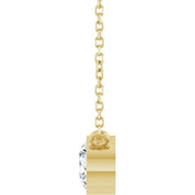 14K Yellow 5/8 CT Lab-Grown Diamond 16-18" Necklace