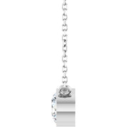 Platinum 5/8 CT Lab-Grown Diamond 16-18" Necklace