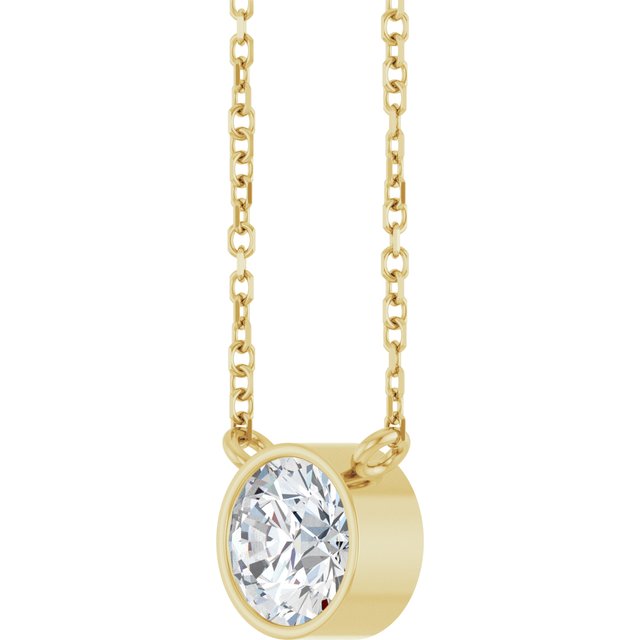 14K Yellow 3/4 CT Lab-Grown Diamond 16-18" Necklace