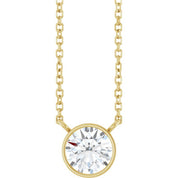 14K Yellow 3/4 CT Lab-Grown Diamond 16-18" Necklace