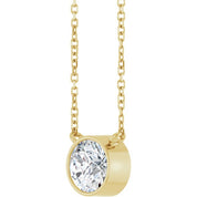 14K Yellow 1 CT Lab-Grown Diamond 16-18" Necklace