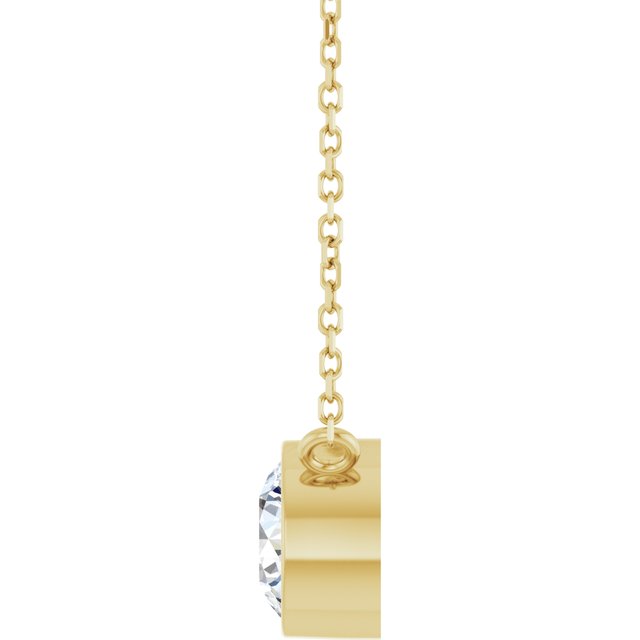 14K Yellow 1 CT Lab-Grown Diamond 16-18" Necklace