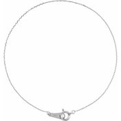 Platinum .7 mm Diamond-Cut Cable 7" Chain
