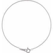 Platinum 1 mm Curb 7" Chain