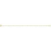 10K Yellow Gold Box and Satellite Bead Cable Chains 7" Length