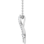 14K White 1/5 CTW Natural Diamond Freeform 16-18" Necklace