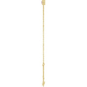 14K Yellow Natural Pink Tourmaline  6 1/2-7-1/2" Bracelet