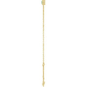 14K Yellow Lab-Grown Emerald  6 1/2-7-1/2" Bracelet