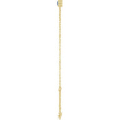 14K Yellow Lab-Grown Blue Sapphire  6 1/2-7-1/2" Bracelet