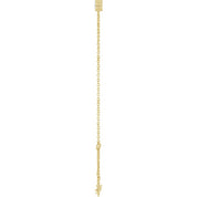 14K Yellow Natural White Sapphire  6 1/2-7-1/2" Bracelet