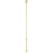 14K Yellow Natural Emerald  6 1/2-7-1/2" Bracelet