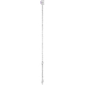 14K White Natural Amethyst  6 1/2-7-1/2" Bracelet