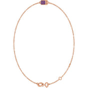 14K Rose Lab-Grown Alexandrite  6 1/2-7-1/2" Bracelet