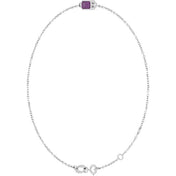 14K White Lab-Grown Alexandrite  6 1/2-7-1/2" Bracelet
