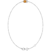 14K White Natural Citrine  6 1/2-7-1/2" Bracelet