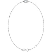 14K White Natural White Sapphire  6 1/2-7-1/2" Bracelet