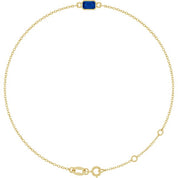 14K Yellow Lab-Grown Blue Sapphire  6 1/2-7-1/2" Bracelet