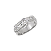 14K White 1/2 CTW Natural Diamond Vintage-Inspired Ring