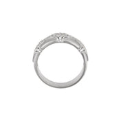 14K White 1/2 CTW Natural Diamond Vintage-Inspired Ring