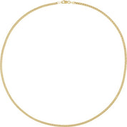 14K Yellow 2.7 mm Curb 18" Chain