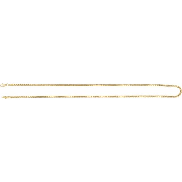 14K Yellow 2.7 mm Curb 18" Chain