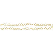 14K Yellow Gold-Filled 9 mm Heart 16" Chain