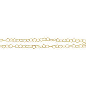 14K Yellow Gold-Filled 9 mm Heart 16" Chain