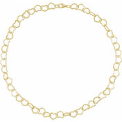 14K Yellow Gold-Filled 9 mm Heart 16" Chain