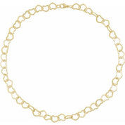 14K Yellow Gold-Filled 9 mm Heart 16" Chain