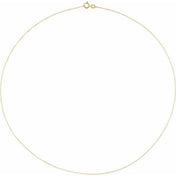 14K Yellow .85 mm Diamond Cut Paperclip-Style Forzentina 16" Chain