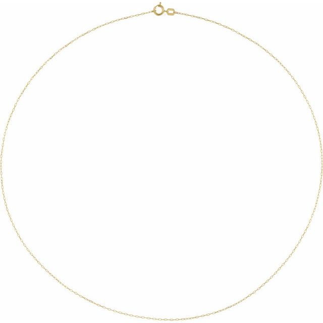 14K Yellow .85 mm Diamond Cut Paperclip-Style Forzentina 18" Chain