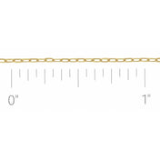 14K Yellow .85 mm Diamond Cut Paperclip-Style Forzentina Chain By the Inch