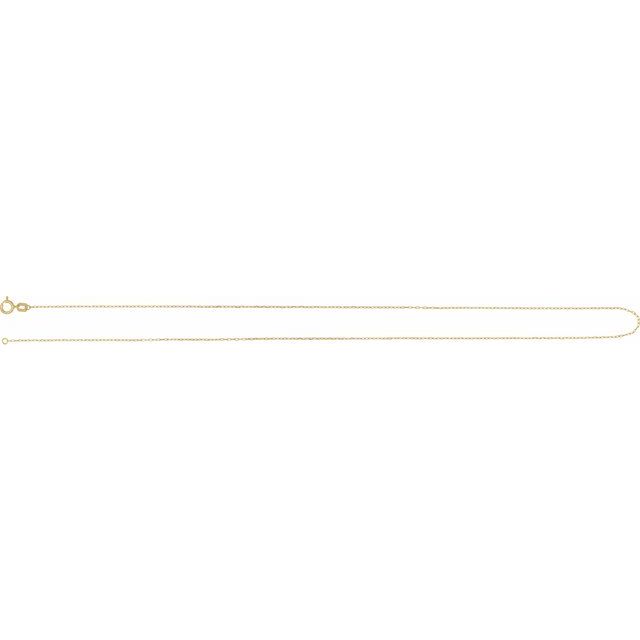 14K Yellow .85 mm Diamond Cut Paperclip-Style Forzentina 20" Chain